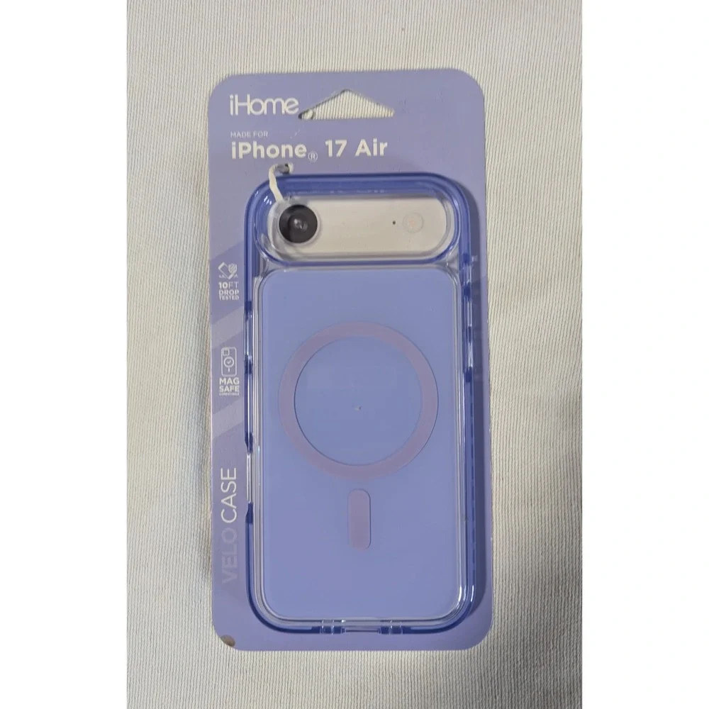 iHome VELO Case for iPhone 17 Air Purple MagSafe Clear Protective Cover NIB